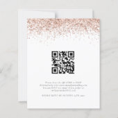 Budget QR Code Roos Gold Glitter Weddenschap RSVP (Achterkant)