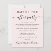 Budget QR Code roze bruiloft ReceptIon Uitnodiging (Voorkant)