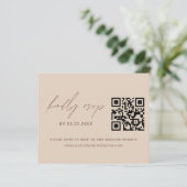 Budget QR Code RSVP Berichten Website (Staand voorkant)