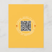 BUDGET QR code RSVP sunflower bruiloft (Achterkant)