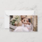 Budget QR Code RSVP Weddenschap Website Foto Notitiekaartje (Achterkant)