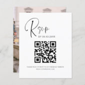 Budget QR Code RSVP Weduwfoto Website (Voorkant / Achterkant)