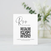 Budget QR Code RSVP Weduwfoto Website (Staand voorkant)