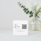 Budget QR Code RSVP Weduwfoto Website Informatiekaartje (Staand voorkant)