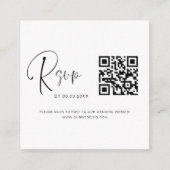 Budget QR Code RSVP Weduwfoto Website Informatiekaartje (Voorkant)