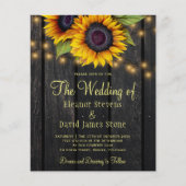 Budget QR code rustige elegant bruiloft Uitnodigin Flyer (Voorkant)