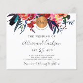 Budget QR CODE rustige elegante trouwuitnodiging (Voorkant)