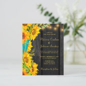 Budget QR code rustige sunflower bruiloft uitnodig (Staand voorkant)