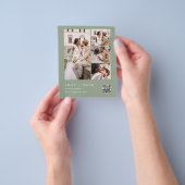 Budget QR Code Sage Green bruiloft uitnodiging Flyer (Hand)