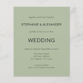 Budget QR Code Sage Green Wedding Invite