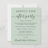 Budget QR Code Sage Wedding ReceptIon Uitnodiging (Voorkant)