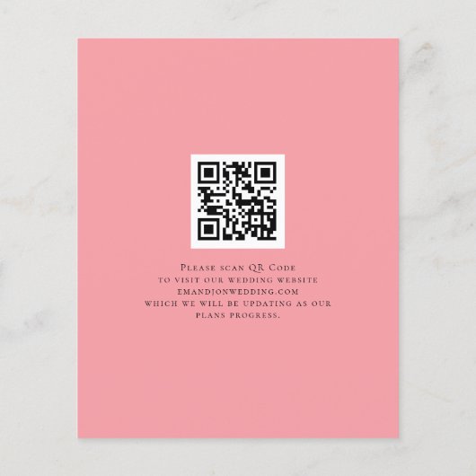 Budget QR code Sakura Cherry Blossom sparen de dat (Achterkant)