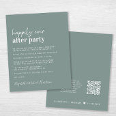 Budget QR Code Salie Groene bruiloft receptie Uitn