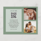 Budget QR Code Save Onze Datum Sage Groen (Achterkant)