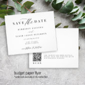 Budget QR CODE script bruiloft save the date Flyer