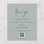 Budget QR Code Script Weddenschap Foto Sage Bedank (Voorkant)