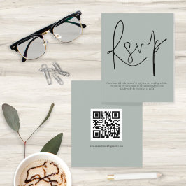 Budget QR Code Script Weddenschap Silvery Sage RSV