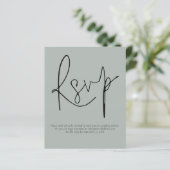 Budget QR Code Script Weddenschap Silvery Sage RSV (Staand voorkant)