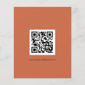 Budget QR Code Script Weddenschap Terracotta RSVP (Achterkant)