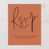 Budget QR Code Script Weddenschap Terracotta RSVP (Voorkant)
