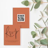 Budget QR Code Script Weddenschap Terracotta RSVP