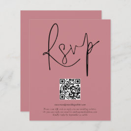 Budget QR Code Script Wedding Dusty Roos RSVP