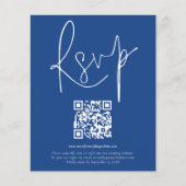 Budget QR Code Script Weduwend Blue RSVP (Voorkant)
