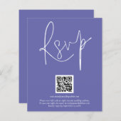 Budget QR Code Script Weduwend Blue RSVP (Voorkant / Achterkant)
