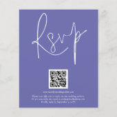Budget QR Code Script Weduwend Blue RSVP (Voorkant)