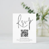 Budget QR Code Script Weduwnaar RSVP (Staand voorkant)