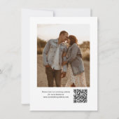 Budget QR Code Simpel Modern Minimalistisch Twee f Save The Date (Achterkant)