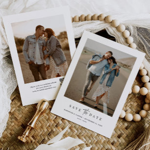 Budget QR Code Simpel Modern Minimalistisch Twee f Save The Date