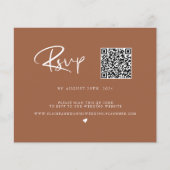 Budget QR-code Terra Cotta Foto RSVP-kaart (Voorkant)