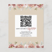 BUDGET QR code terracotta bruiloft uitnodiging (Achterkant)