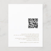 Budget QR Code Typografie Gold Wedding Invitation (Achterkant)
