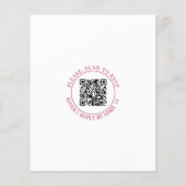 BUDGET QR code Viva magenta bruiloft uitnodiging (Achterkant)