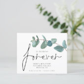 Budget QR-code voor altijd Eucalyptus Opslagdatum (Staand voorkant)