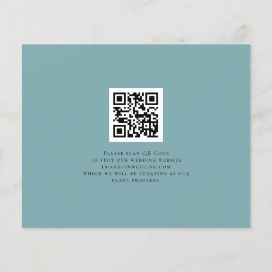 Budget QR-code voor altijd Eucalyptus Opslagdatum (Achterkant)