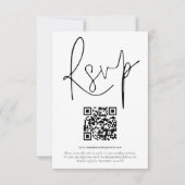 Budget QR-code voor bruiloft RSVP Kaart (Voorkant)