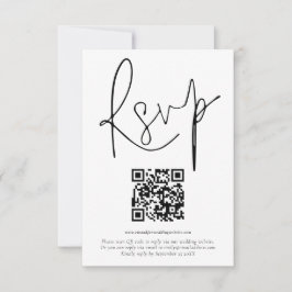Budget QR-code voor bruiloft RSVP Kaart