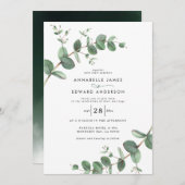 Budget QR code Waterverf Eucalyptus botanical Inv Kaart (Voorkant / Achterkant)