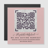 Budget QR-code website RSVP hotel huwelijksdetails (Voorkant / Achterkant)