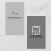 Budget QR-code website RSVP hotel huwelijksdetails Informatiekaartje (Voorkant / Achterkant)