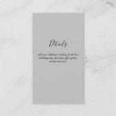 Budget QR-code website RSVP hotel huwelijksdetails Informatiekaartje (Voorkant)