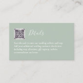 Budget QR-code website RSVP hotel huwelijksdetails Informatiekaartje (Voorkant)