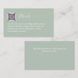 Budget QR-code website RSVP hotel huwelijksdetails Informatiekaartje