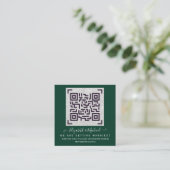 Budget QR-code website RSVP hotel huwelijksdetails Informatiekaartje (Staand voorkant)