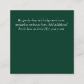 Budget QR-code website RSVP hotel huwelijksdetails Informatiekaartje (Achterkant)