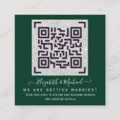 Budget QR-code website RSVP hotel huwelijksdetails Informatiekaartje (Voorkant)
