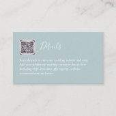 Budget QR-code website RSVP hotel huwelijksdetails Informatiekaartje (Voorkant)